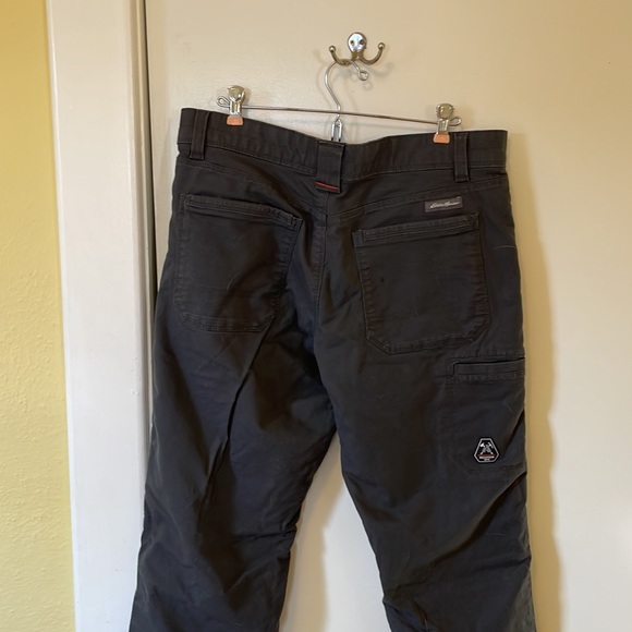 Eddie Bauer Pants | Eddie Bauer Snowcat Fleece-Lined Canvas Pants | Color: Gray | Size: 35 | Alexmattucci's Closet